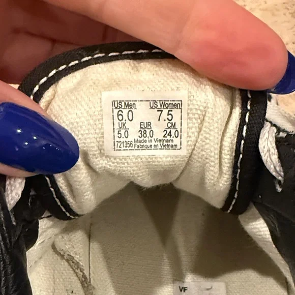 Vans Black and White Platform Sneakers - Picture 8 of 9